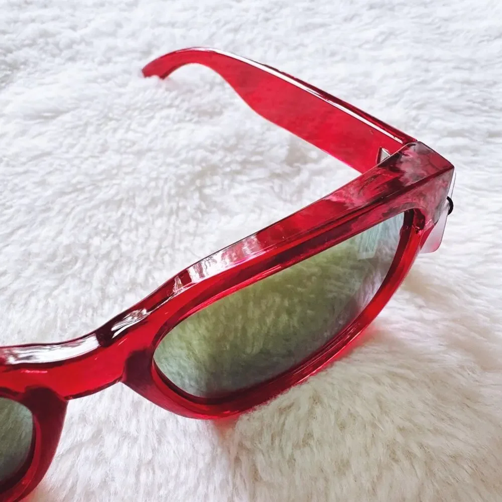 Cedric Bright Red Mirrored Sunglasses